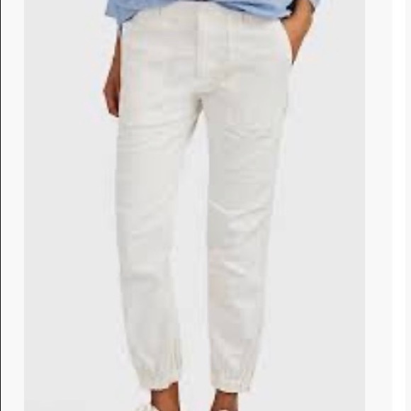 Nili Lotan Pants - NILI LOTAN Cotton Twill Crop Pants Light Khaki